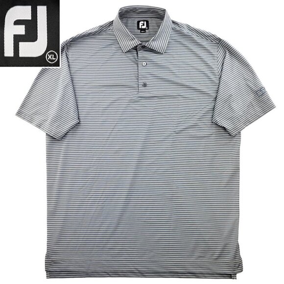 FootJoy Striped Golf Polo Shirt Stretch Short Sleeve "Pro Partner" Men's XL - Picture 1 of 10